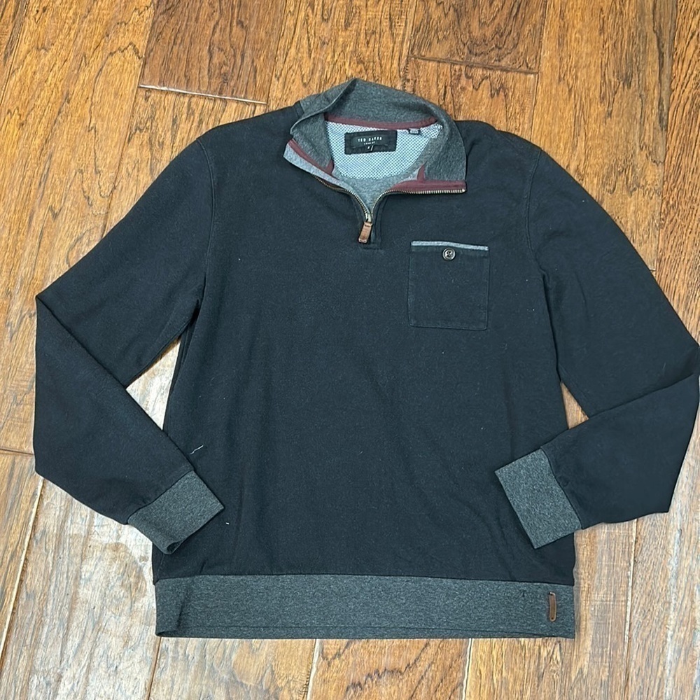 Ted baker London mock layer 1/4‎ zip sweater